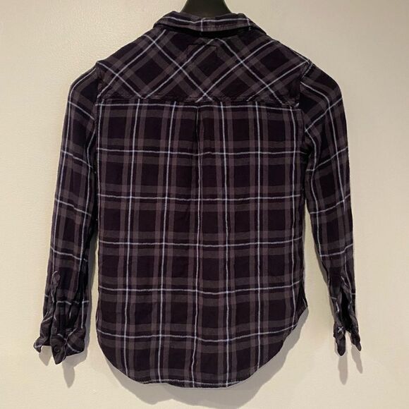 Rails Hunter Plaid Shirt in Grey Midnight Sky Size XS - Picture 2 of 6